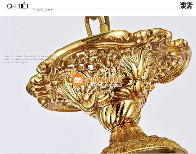 Đèn chùm đồng chim đại bàng dũng mãnh abr138-6